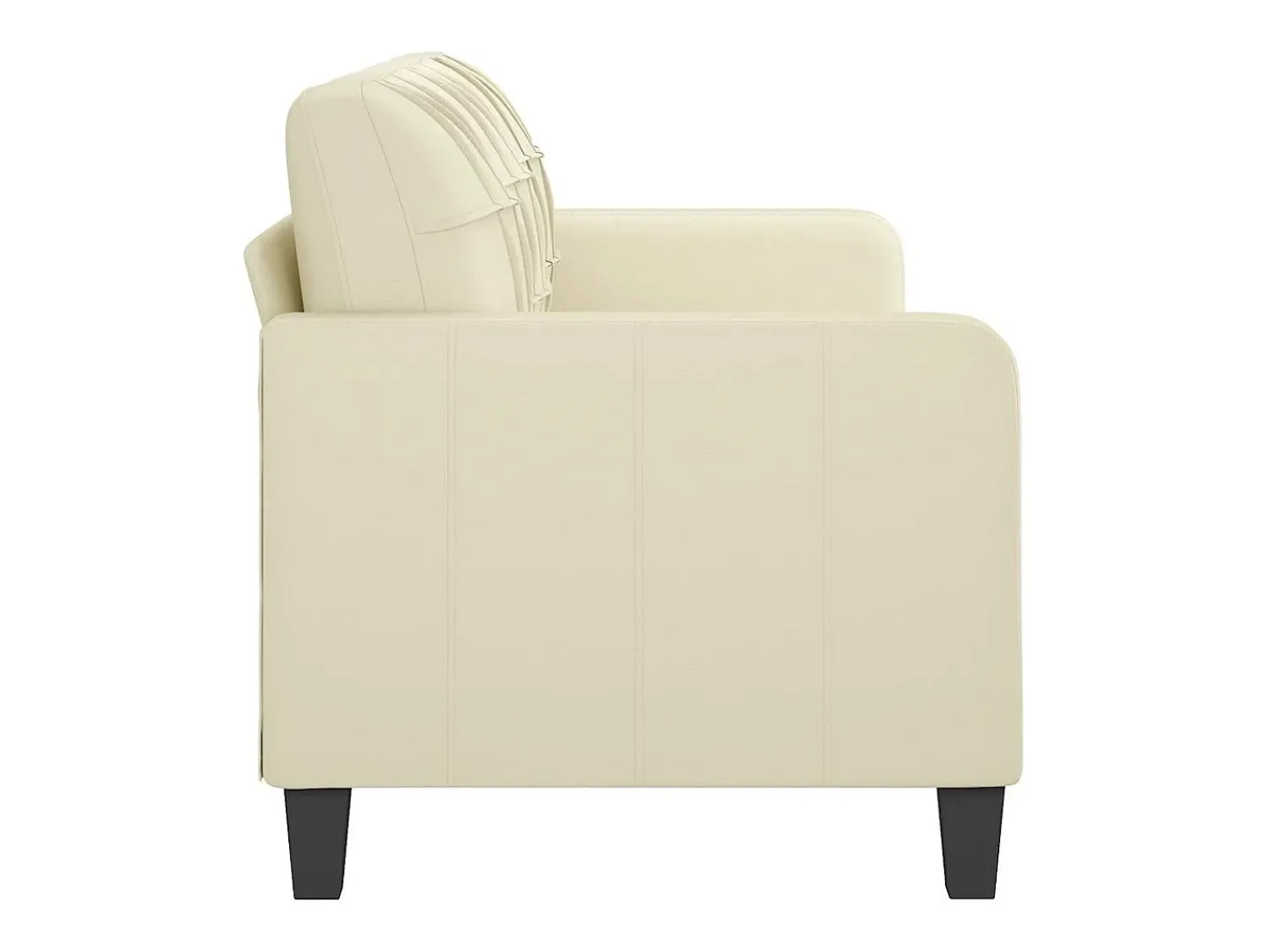 Hot vidaxl Sofá de 3 lugares 180 cm couro artificial cor Creme