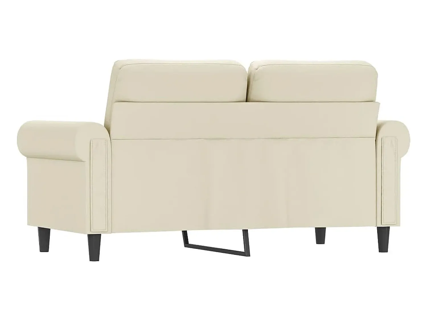 Sale Sofá de 2 lugares 120 cm couro artificial cor PT562645 Creme