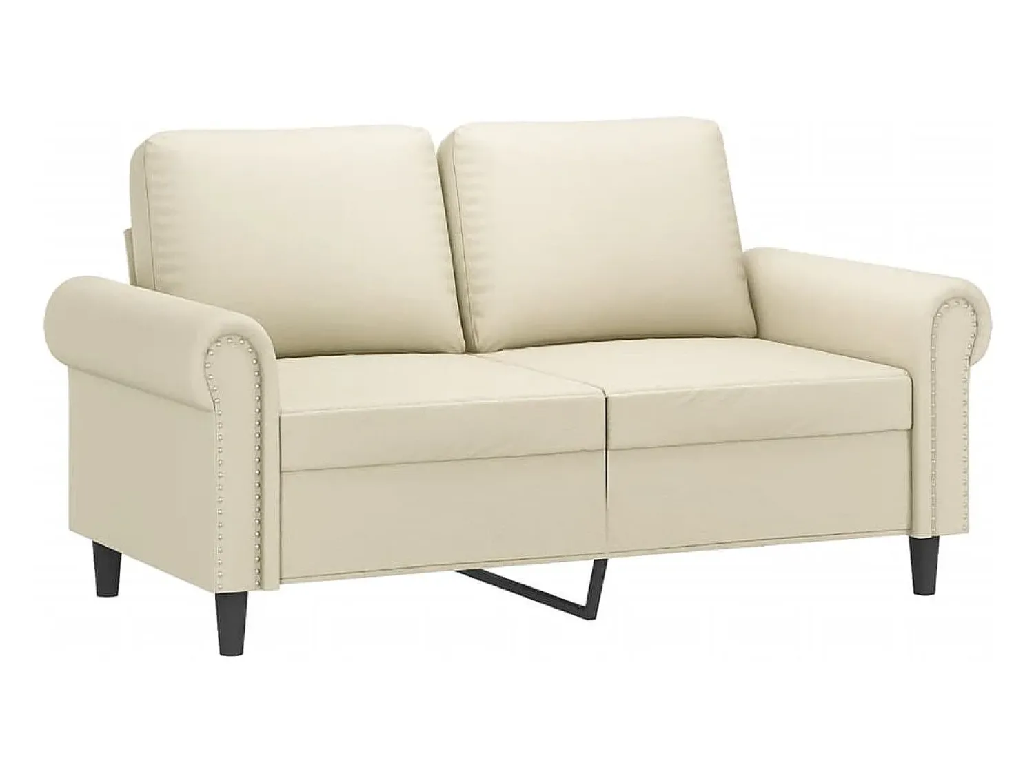 Sale Sofá de 2 lugares 120 cm couro artificial cor PT562645 Creme