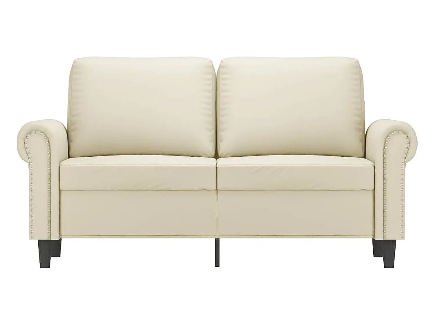 Sale Sofá de 2 lugares 120 cm couro artificial cor PT562645 Creme