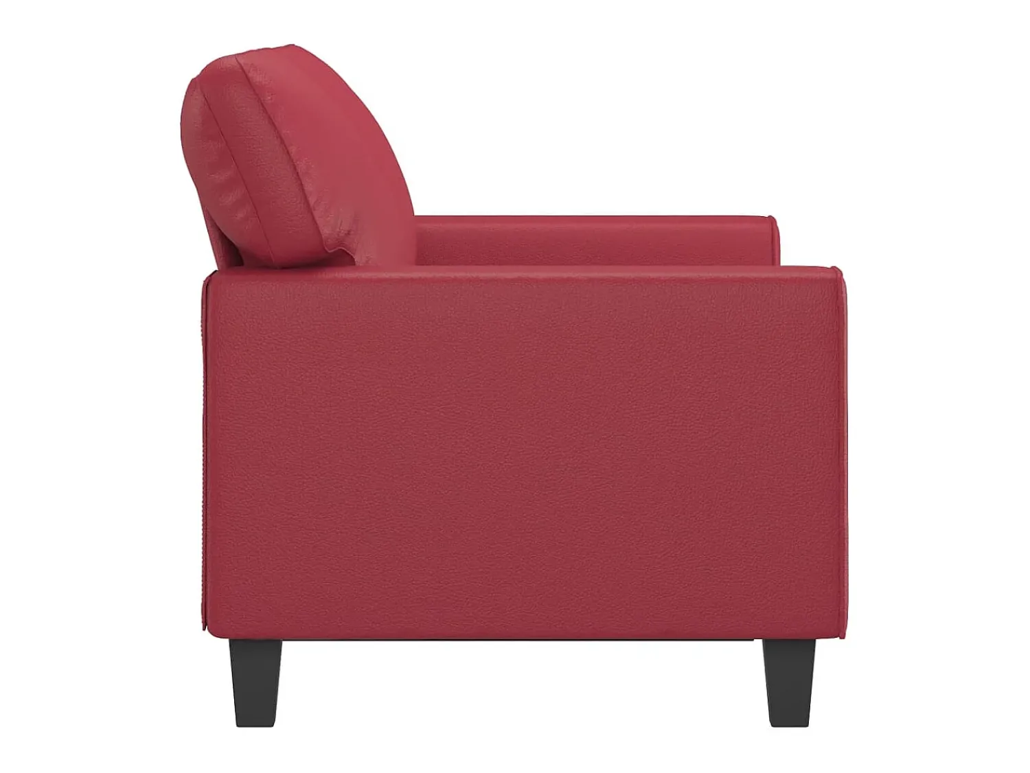 Sofá* Sofá de 2 lugares 120 cm couro artificial tinto PT706766 Vermelho