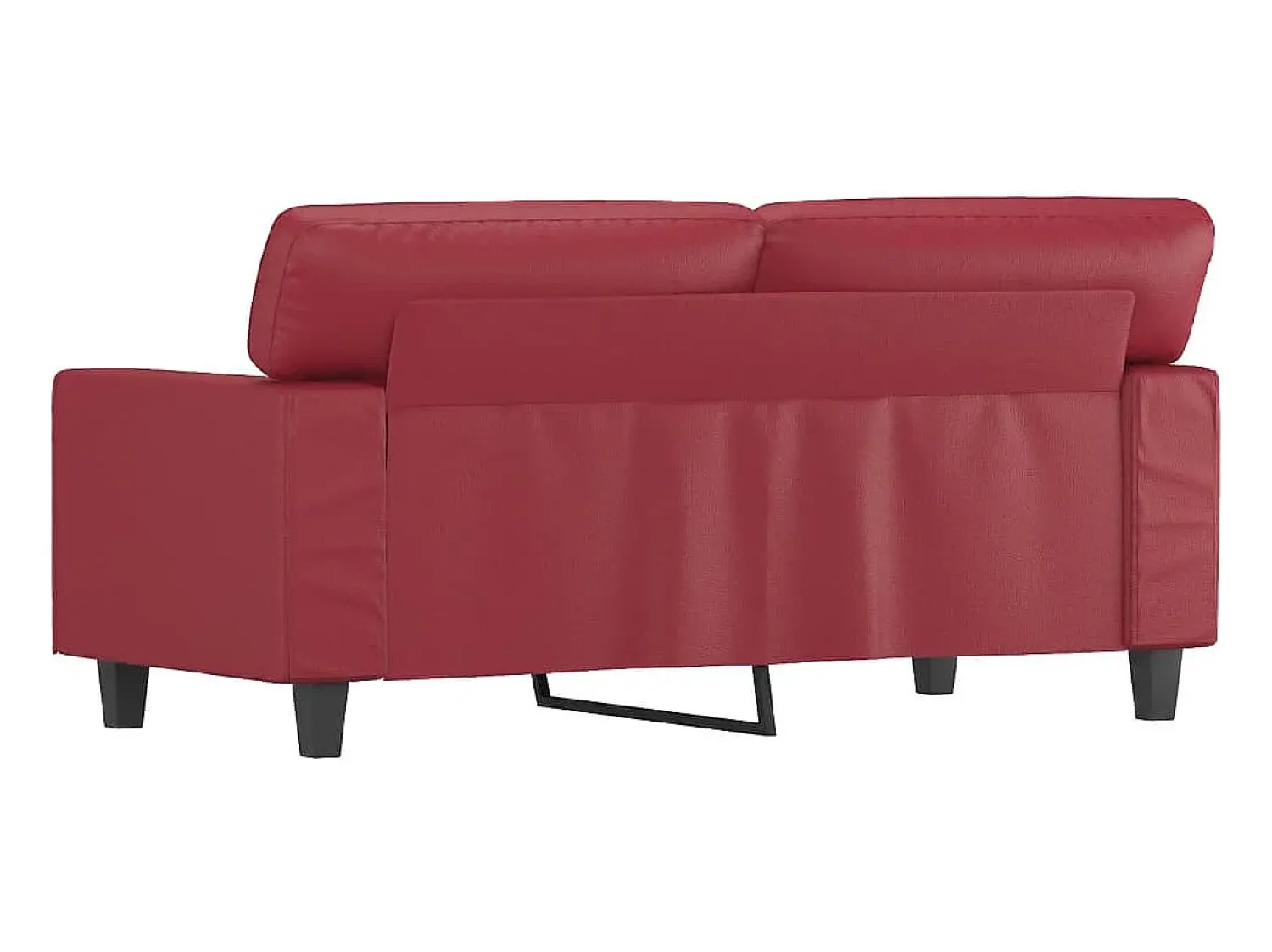 Sofá* Sofá de 2 lugares 120 cm couro artificial tinto PT706766 Vermelho