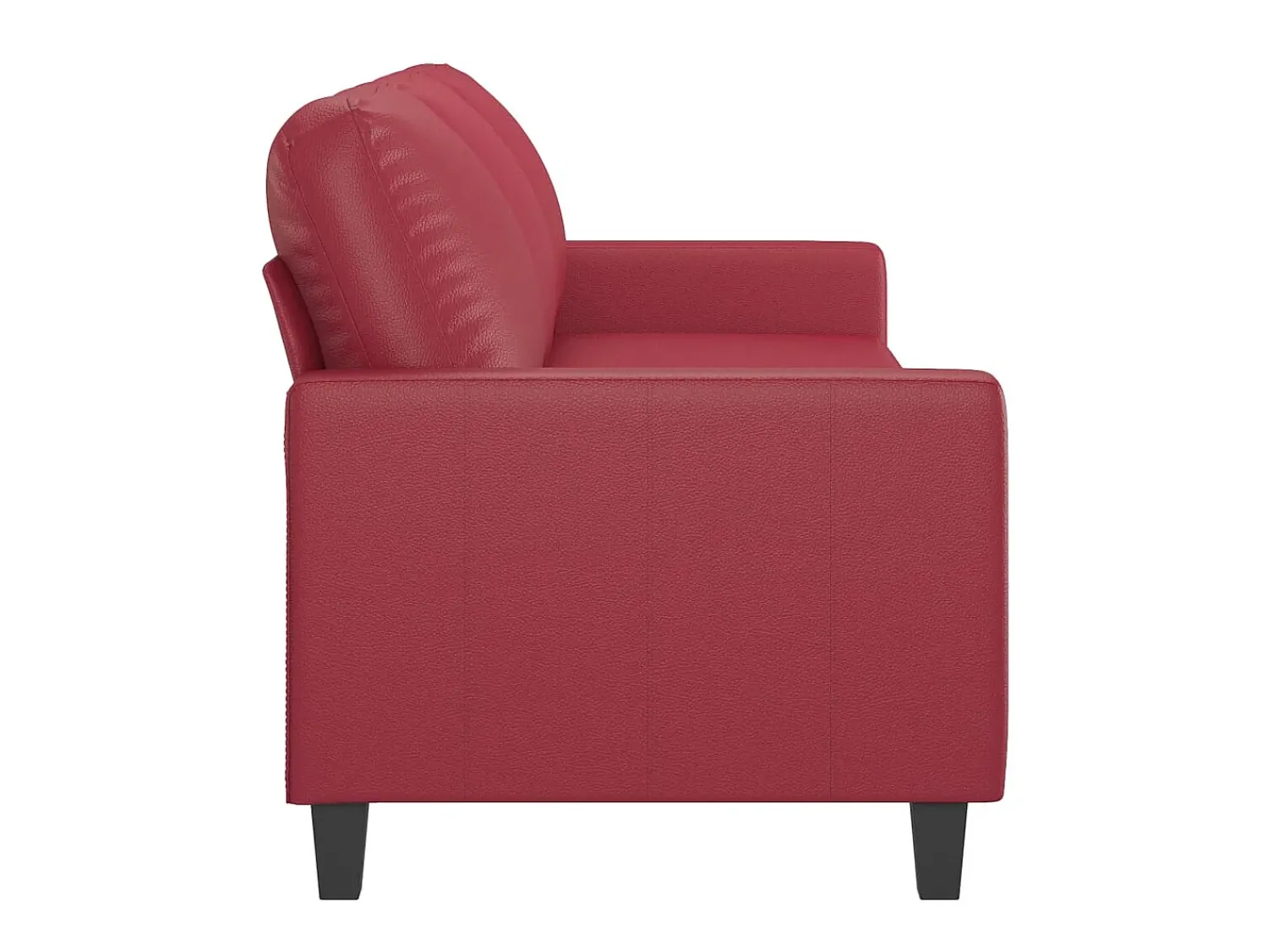 Sofá de 3 lugares 180 cm couro artificial tinto PT186395^ Sofá