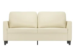 Sofá de 2 lugares 140 cm couro artificial cor PT116443^ Sofá
