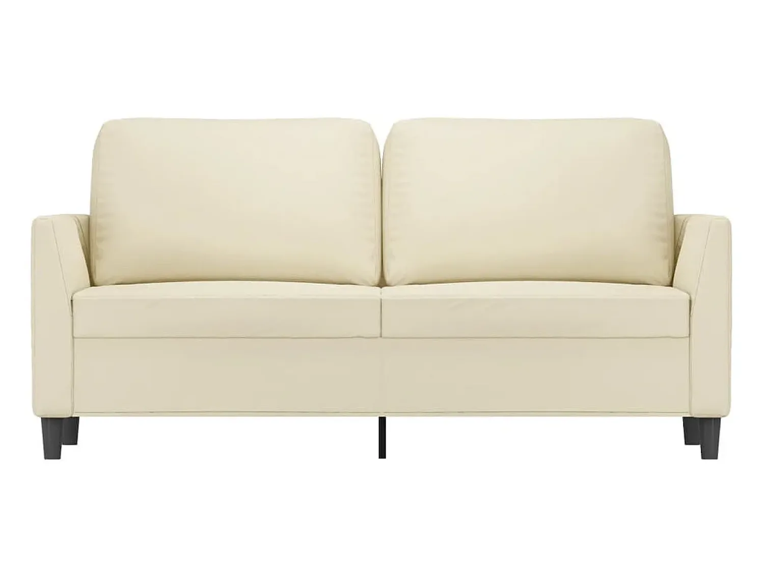 Sofá de 2 lugares 140 cm couro artificial cor PT116443^ Sofá