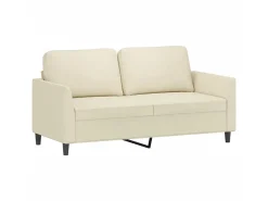 Sofá de 2 lugares 140 cm couro artificial cor PT116443^ Sofá