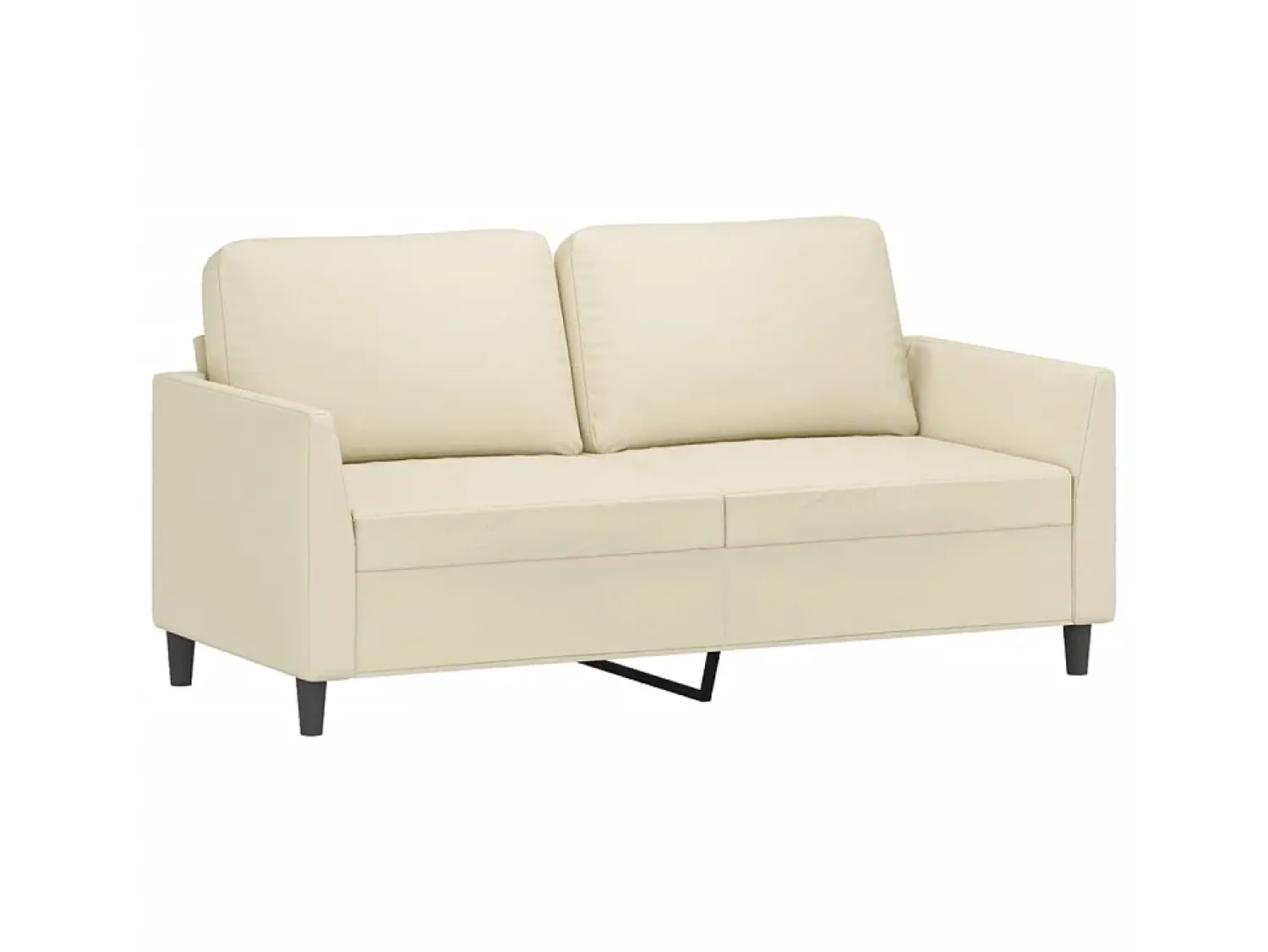 Sofá de 2 lugares 140 cm couro artificial cor PT116443^ Sofá