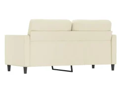 Sofá de 2 lugares 140 cm couro artificial cor PT116443^ Sofá