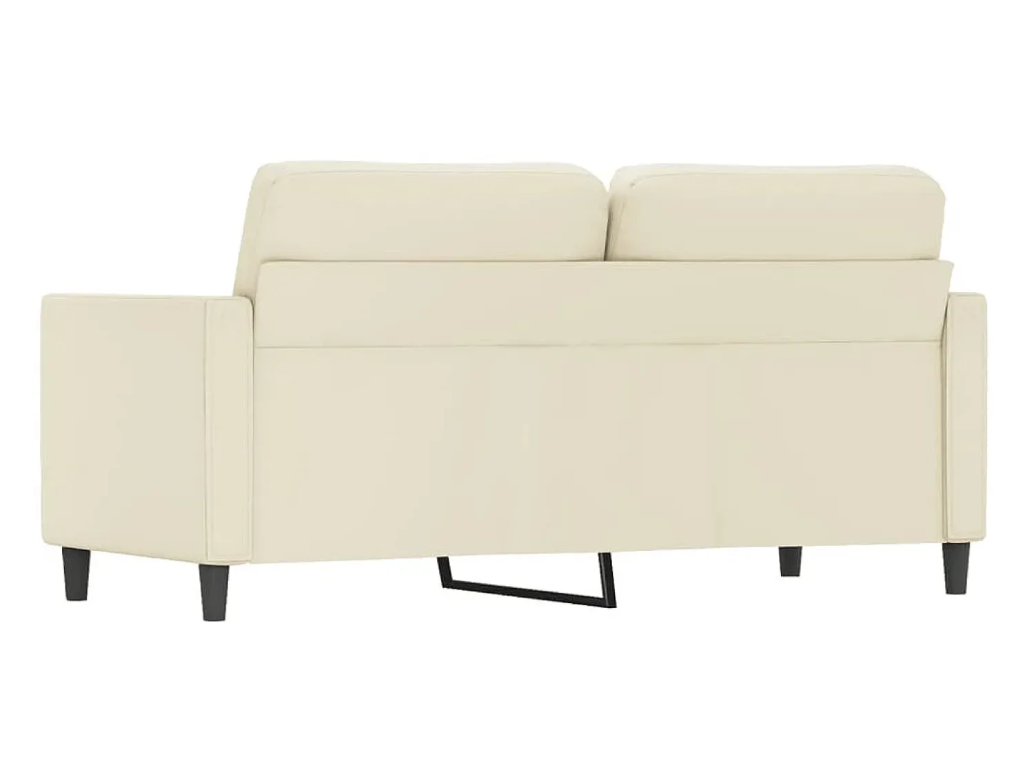 Sofá de 2 lugares 140 cm couro artificial cor PT116443^ Sofá
