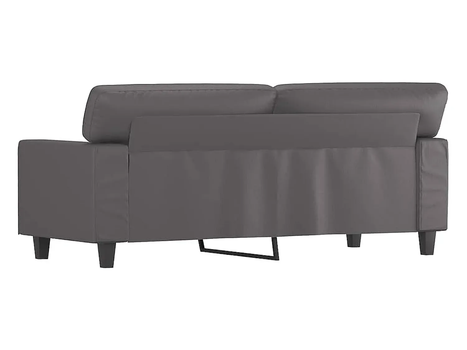 Discount vidaxl Sofá de 2 lugares 140 cm couro artificial cinza Cinzento