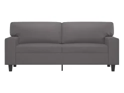 Discount vidaxl Sofá de 2 lugares 140 cm couro artificial cinza Cinzento