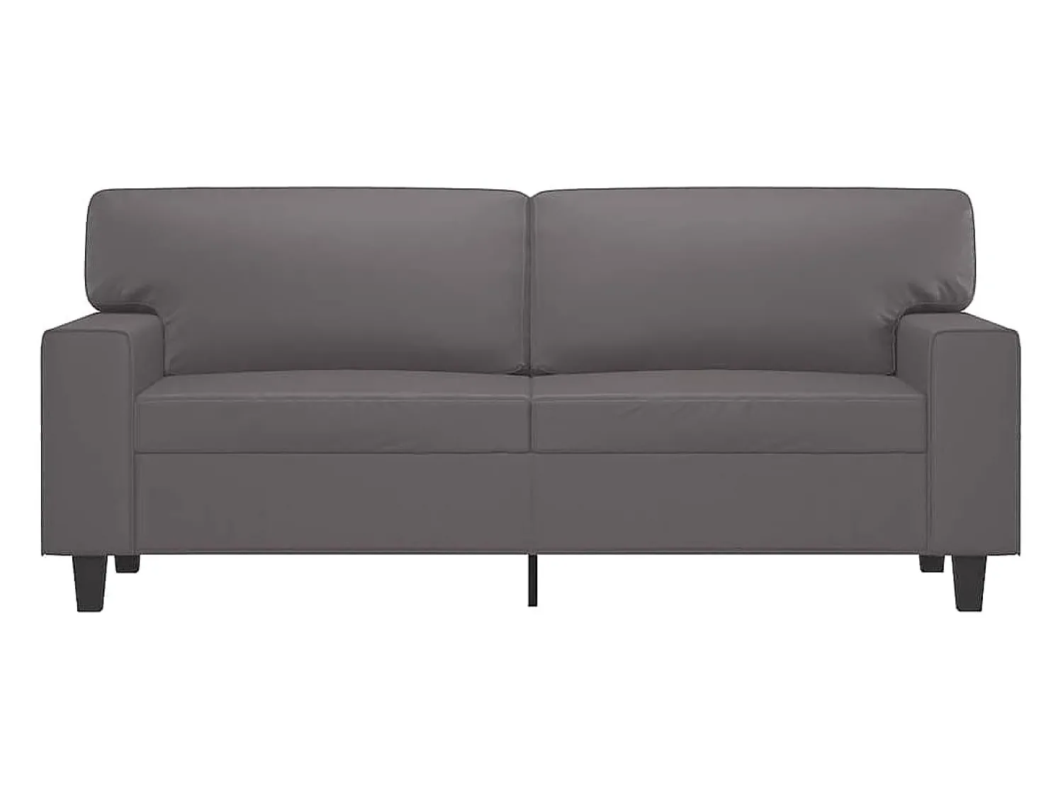 Discount vidaxl Sofá de 2 lugares 140 cm couro artificial cinza Cinzento