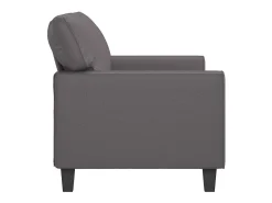 Discount vidaxl Sofá de 2 lugares 140 cm couro artificial cinza Cinzento