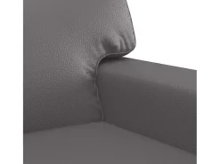 Discount vidaxl Sofá de 2 lugares 140 cm couro artificial cinza Cinzento