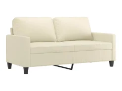 Sofá de 2 lugares 140 cm couro artificial cor PT916474^ Sofá