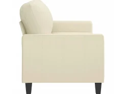 Sofá de 2 lugares 140 cm couro artificial cor PT916474^ Sofá