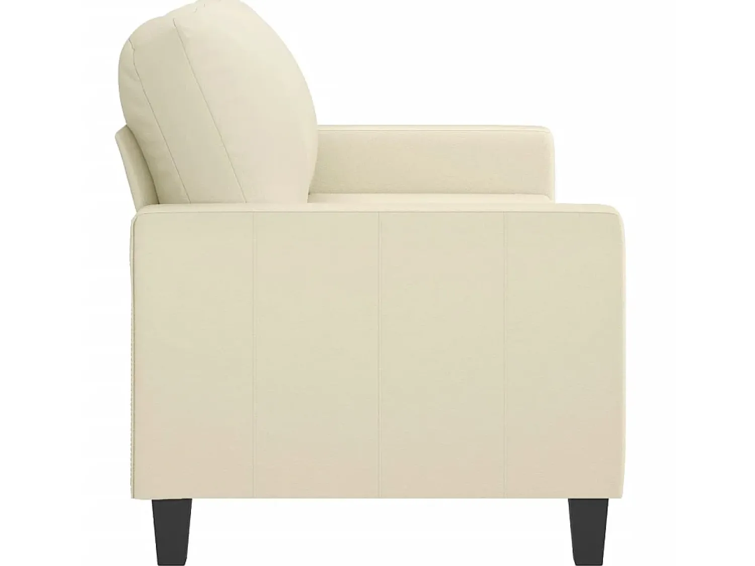 Sofá de 2 lugares 140 cm couro artificial cor PT916474^ Sofá