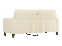 Sofá de 2 lugares 140 cm couro artificial cor PT916474^ Sofá