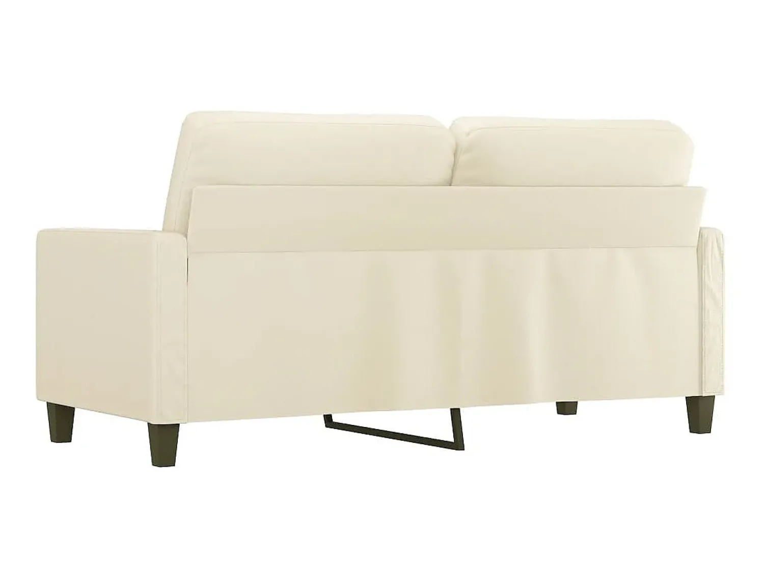 Sofá de 2 lugares 140 cm couro artificial cor PT916474^ Sofá