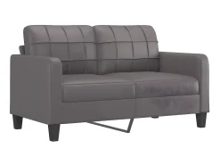 Sofá* Sofá de 2 lugares 140 cm couro artificial cinza PT159195 Cinzento