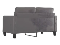Sofá* Sofá de 2 lugares 140 cm couro artificial cinza PT159195 Cinzento