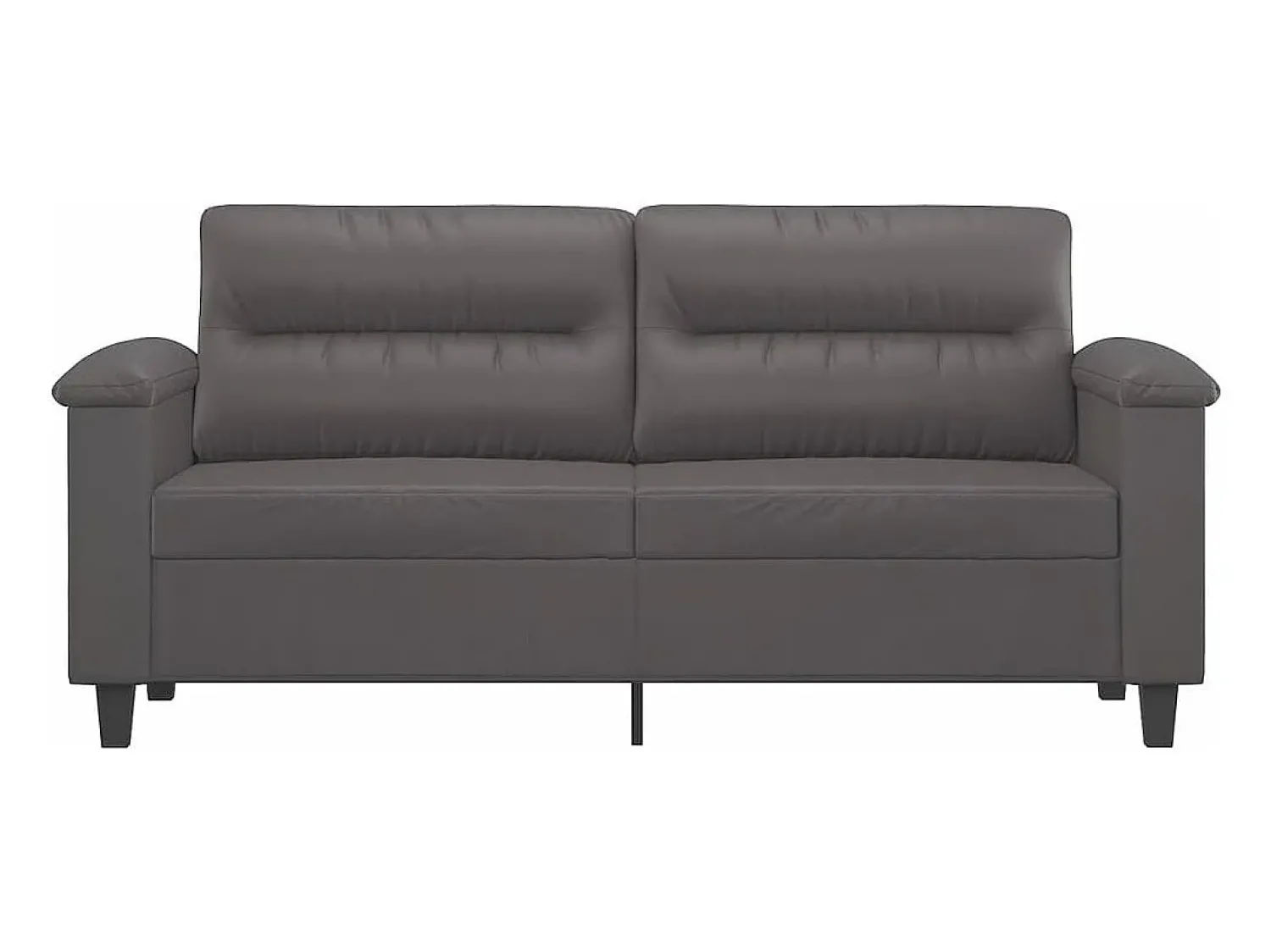 Online Sofá de 2 lugares 140 cm couro artificial cinza PT198968 Cinzento