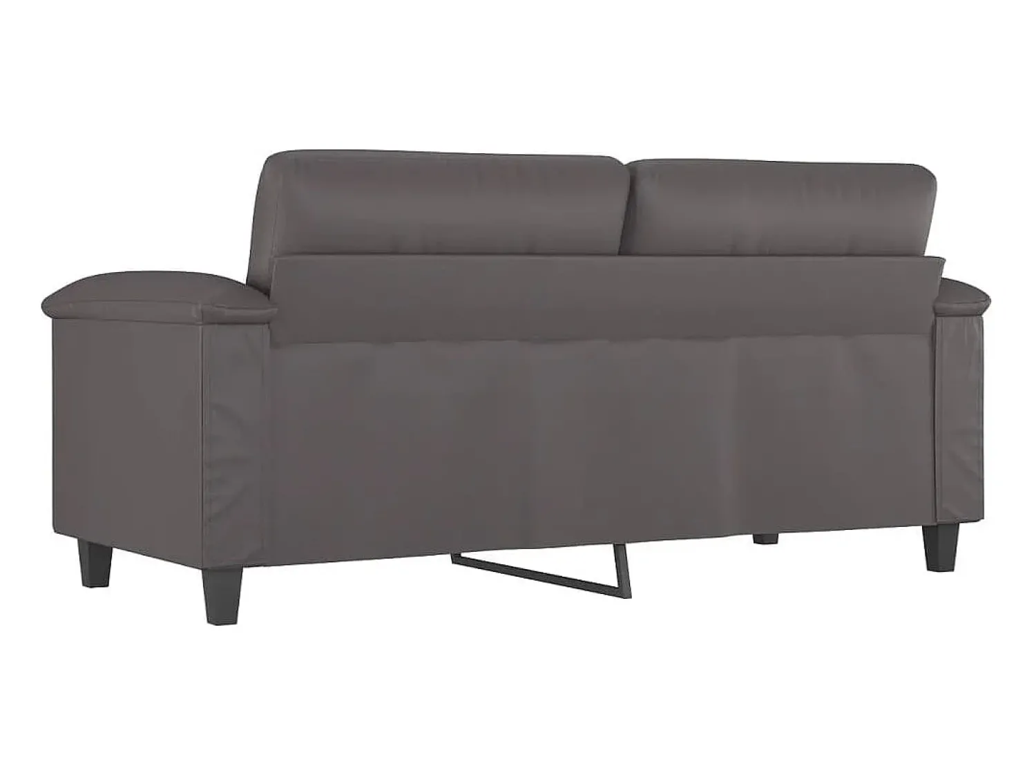 Online Sofá de 2 lugares 140 cm couro artificial cinza PT198968 Cinzento
