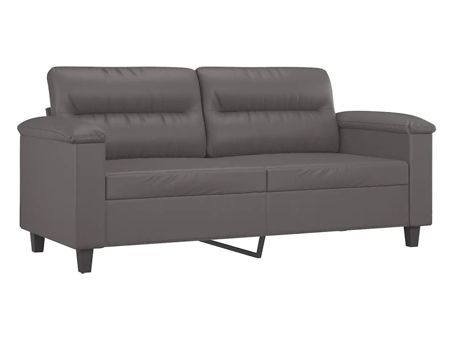 Online Sofá de 2 lugares 140 cm couro artificial cinza PT198968 Cinzento