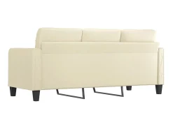 Sofá de 3 lugares 180 cm couro artificial cor PT965503^ Sofá