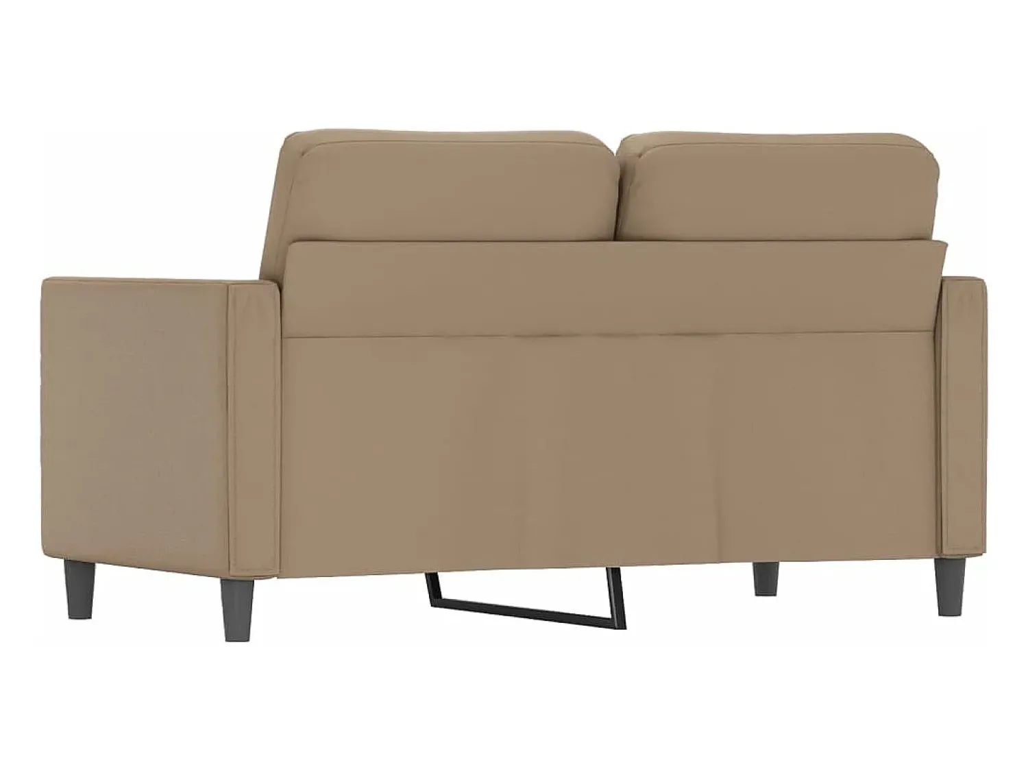 Discount Sofá de 2 lugares 120 cm couro artificial cor cappuccino PT147228 Castanho