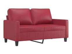 Sofá de 2 lugares 120 cm couro artificial tinto PT271467^ Sofá