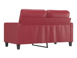 Sofá de 2 lugares 120 cm couro artificial tinto PT271467^ Sofá