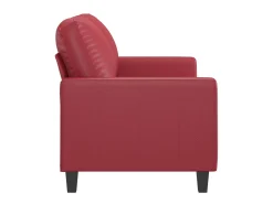 Sofá de 2 lugares 120 cm couro artificial tinto PT271467^ Sofá