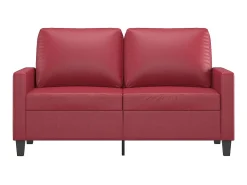 Sofá de 2 lugares 120 cm couro artificial tinto PT271467^ Sofá