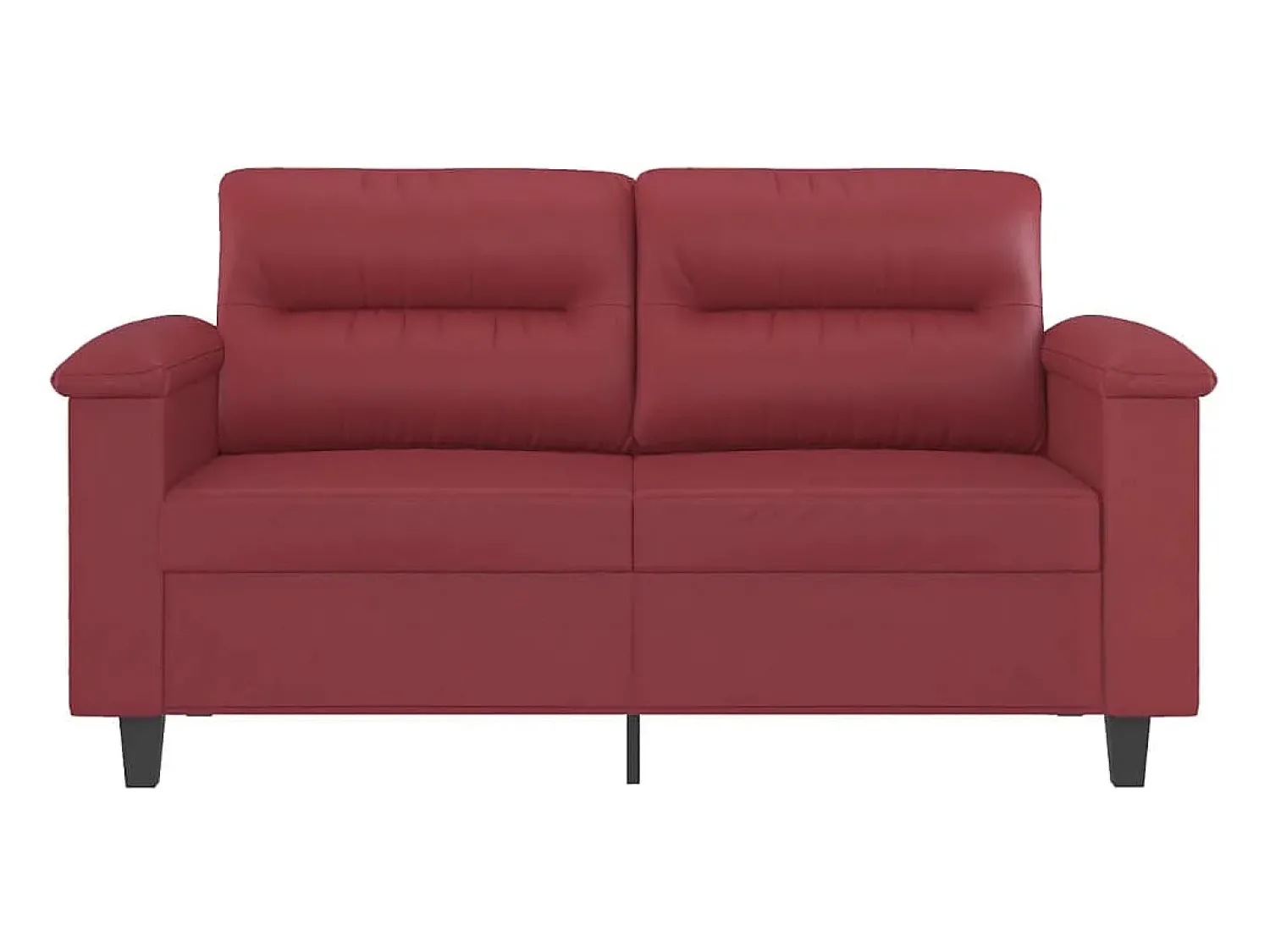 Sofá* Sofá de 2 lugares 120 cm couro artificial tinto PT835547 Vermelho