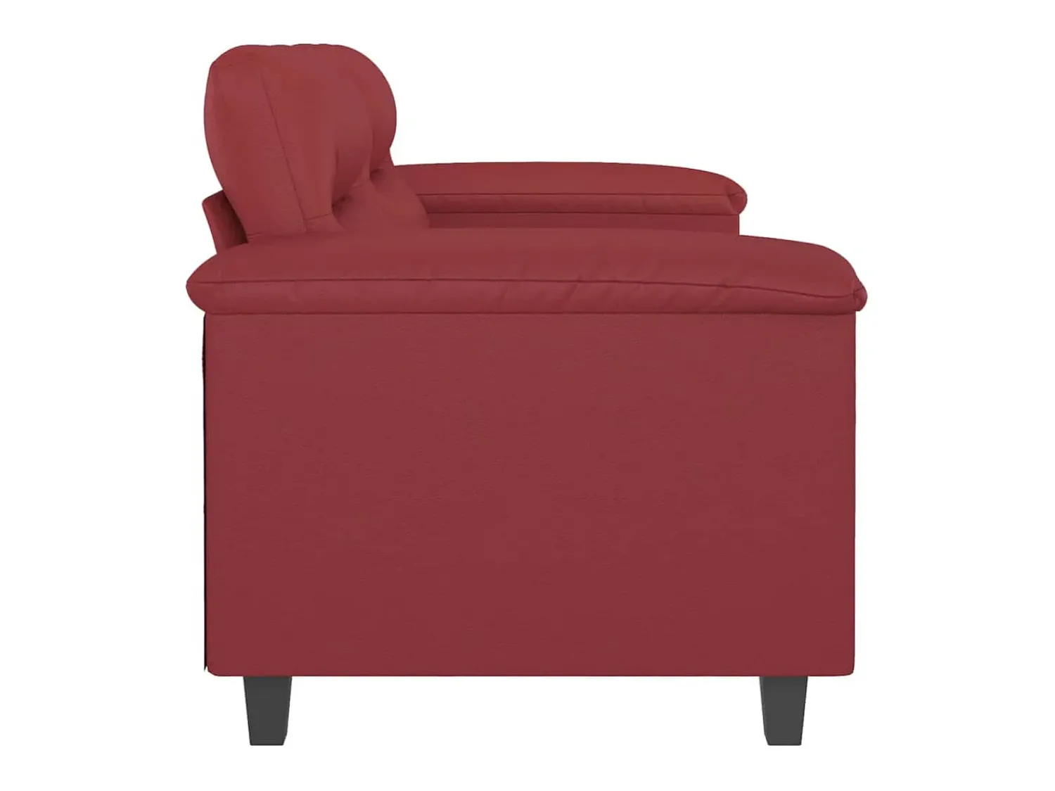 Sofá* Sofá de 2 lugares 120 cm couro artificial tinto PT835547 Vermelho