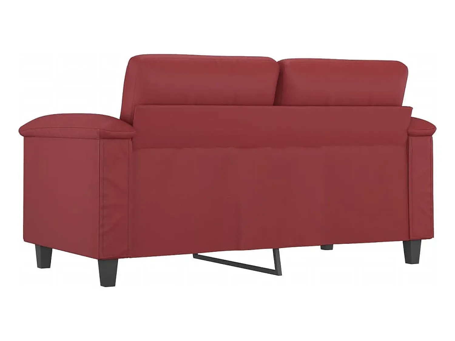 Sofá* Sofá de 2 lugares 120 cm couro artificial tinto PT835547 Vermelho