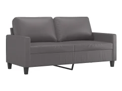 Best Sofá de 2 lugares 140 cm couro artificial cinza PT763787 Cinzento