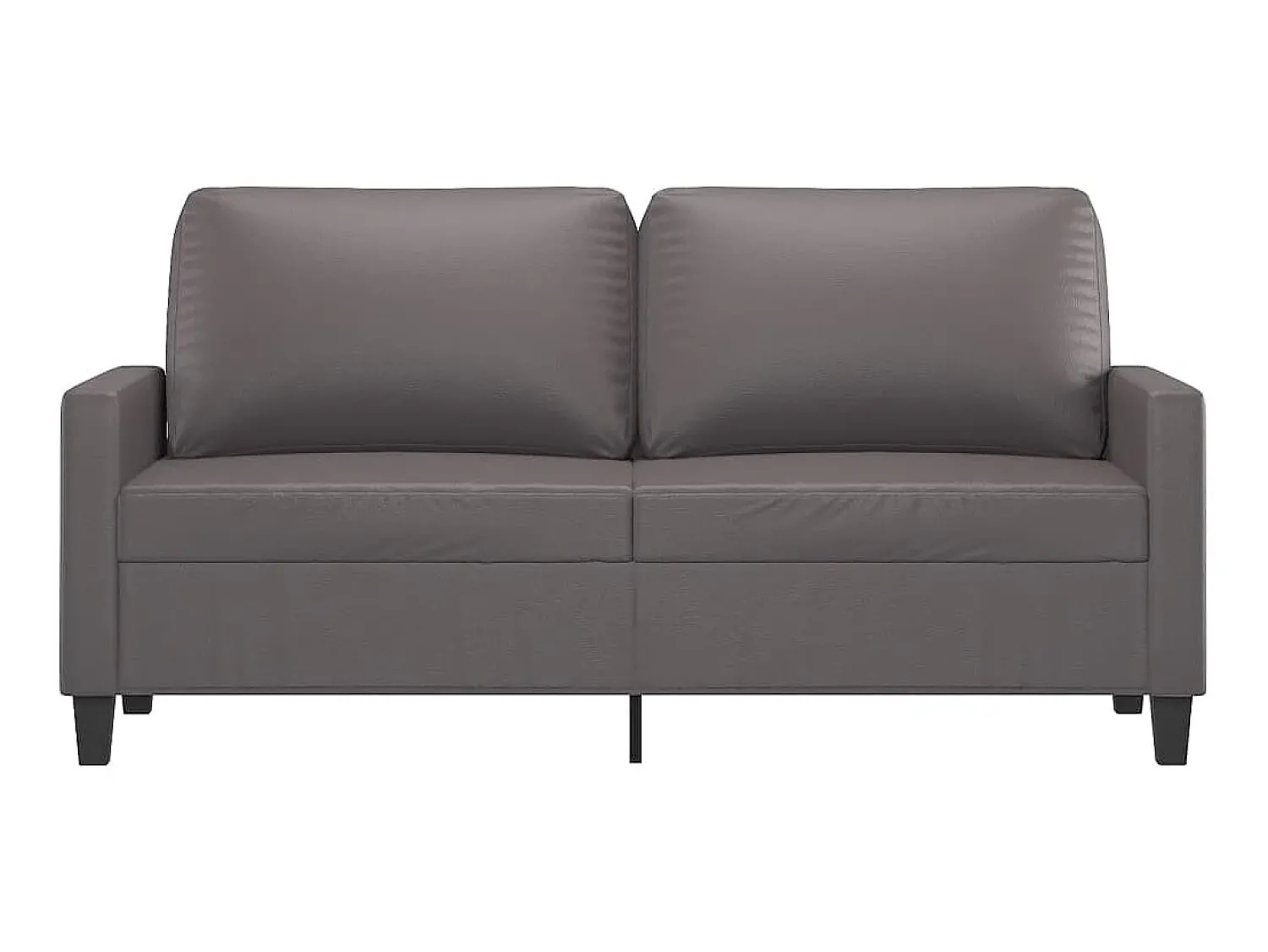 Best Sofá de 2 lugares 140 cm couro artificial cinza PT763787 Cinzento