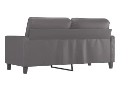 Best Sofá de 2 lugares 140 cm couro artificial cinza PT763787 Cinzento