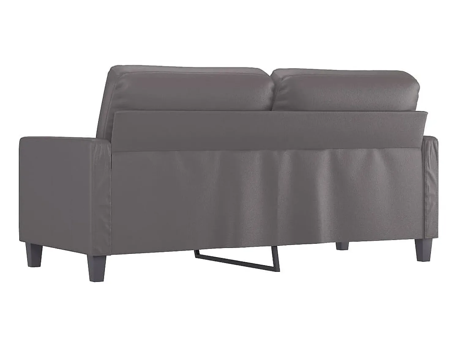 Best Sofá de 2 lugares 140 cm couro artificial cinza PT763787 Cinzento