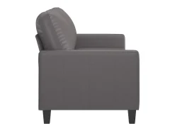 Best Sofá de 2 lugares 140 cm couro artificial cinza PT763787 Cinzento