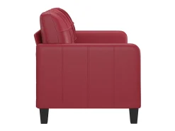 Sofá* Sofá de 2 lugares 140 cm couro artificial tinto PT849295 Vermelho