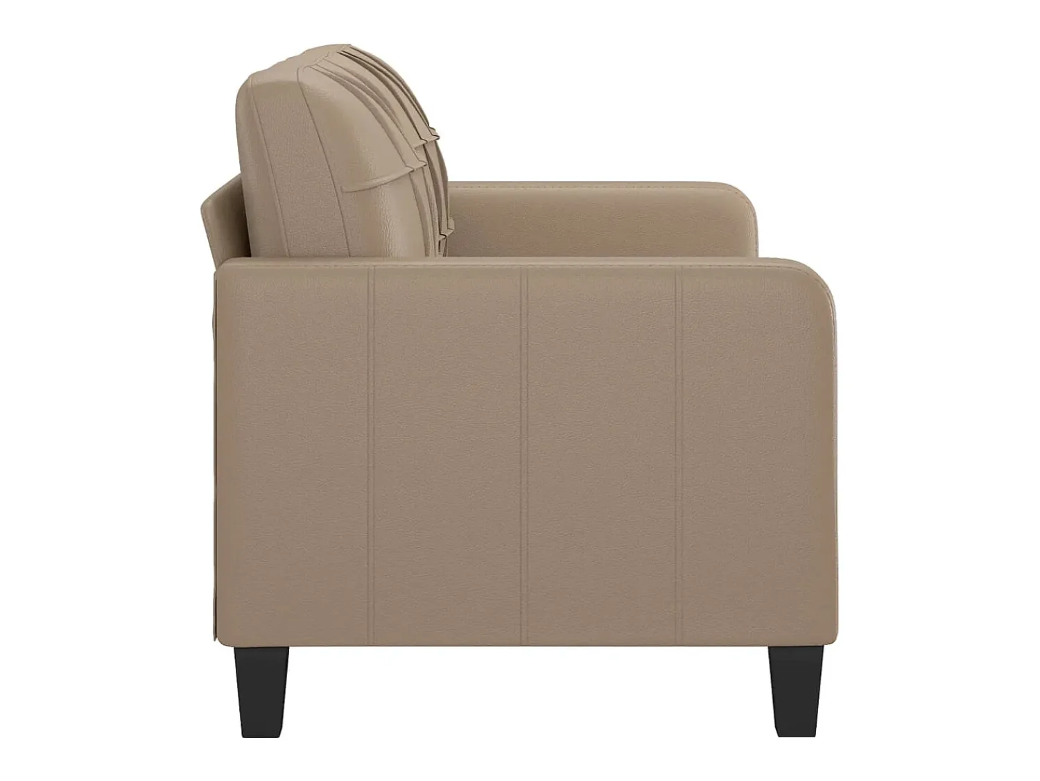 Best vidaxl Sofá de 2 lugares 140 cm couro artificial cor cappuccino Castanho