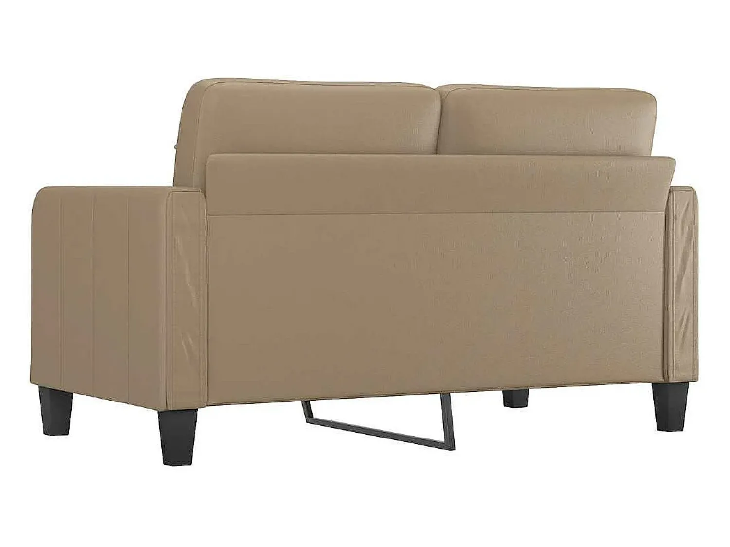 Best vidaxl Sofá de 2 lugares 140 cm couro artificial cor cappuccino Castanho