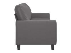 vidaxl Sofá de 3 lugares 180 cm couro artificial cinza^ Sofá