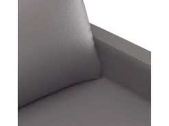vidaxl Sofá de 3 lugares 180 cm couro artificial cinza^ Sofá