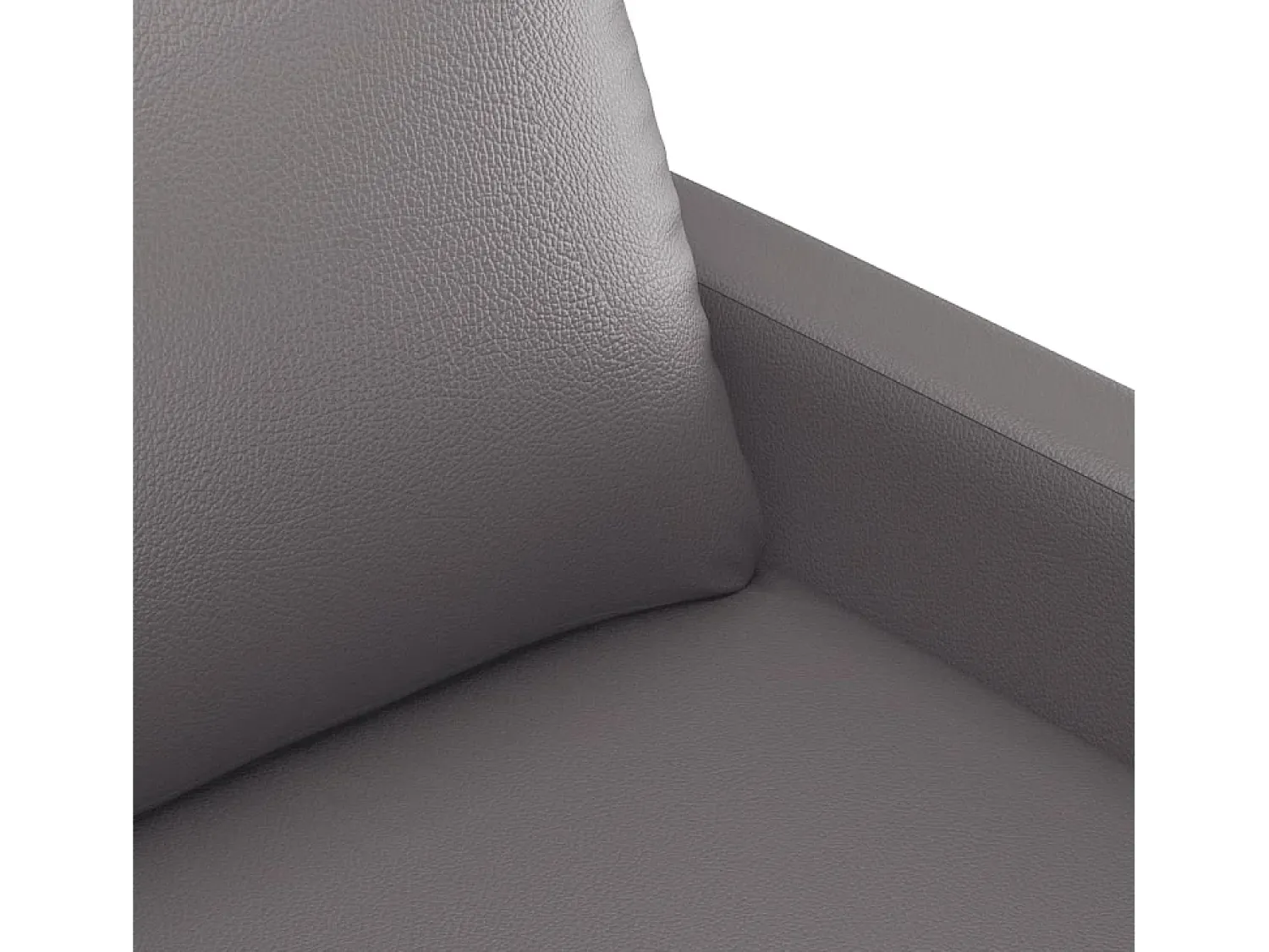 vidaxl Sofá de 3 lugares 180 cm couro artificial cinza^ Sofá