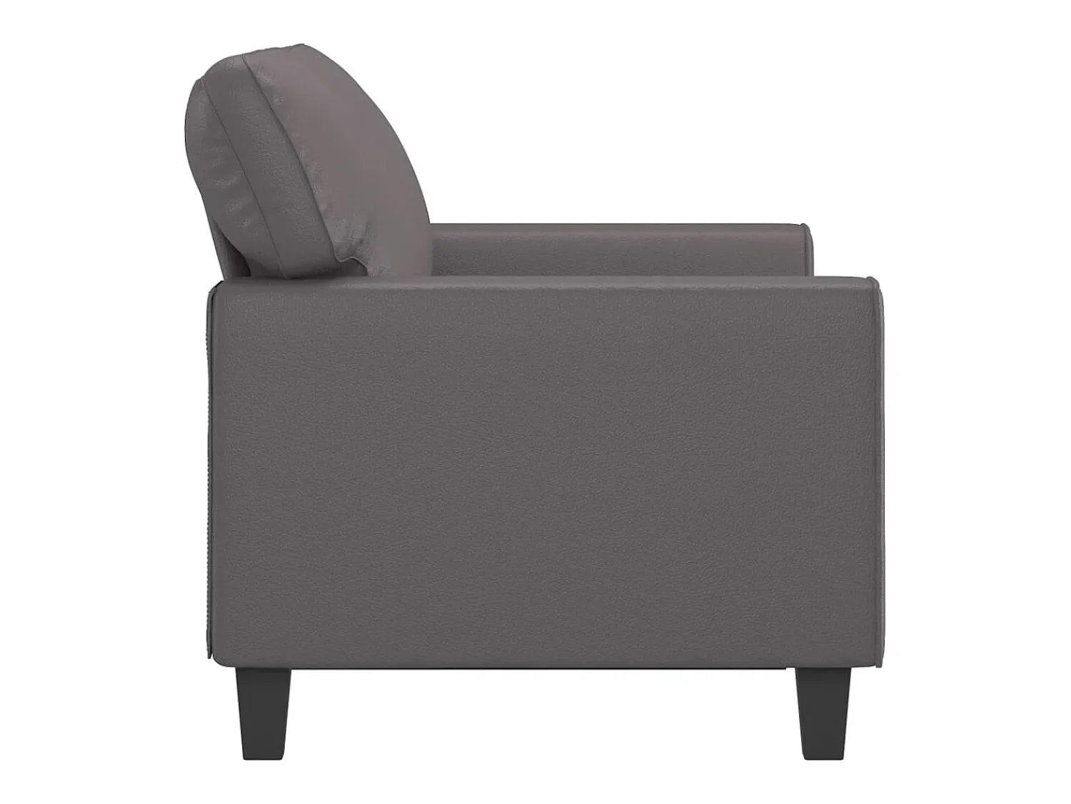 Hot Sofá de 2 lugares 120 cm couro artificial cinza PT227960 Cinzento