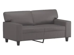 Hot Sofá de 2 lugares 120 cm couro artificial cinza PT227960 Cinzento